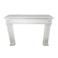 Antique French White Carrara Marble Mantel (M-BXYD)