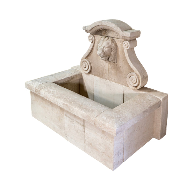 Contemporary French Limestone Wall Fountain