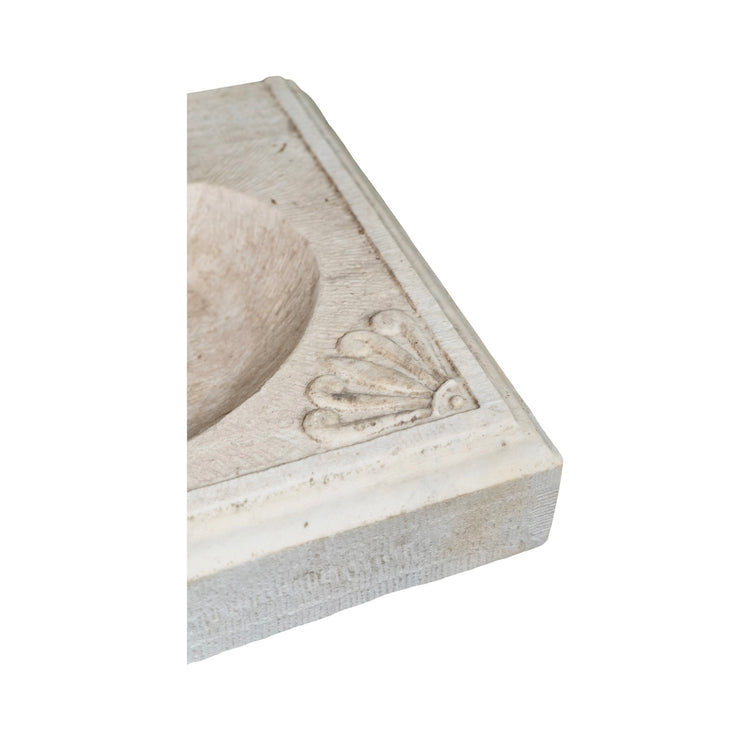 Antique French White Marble Sink (S-PDLM)