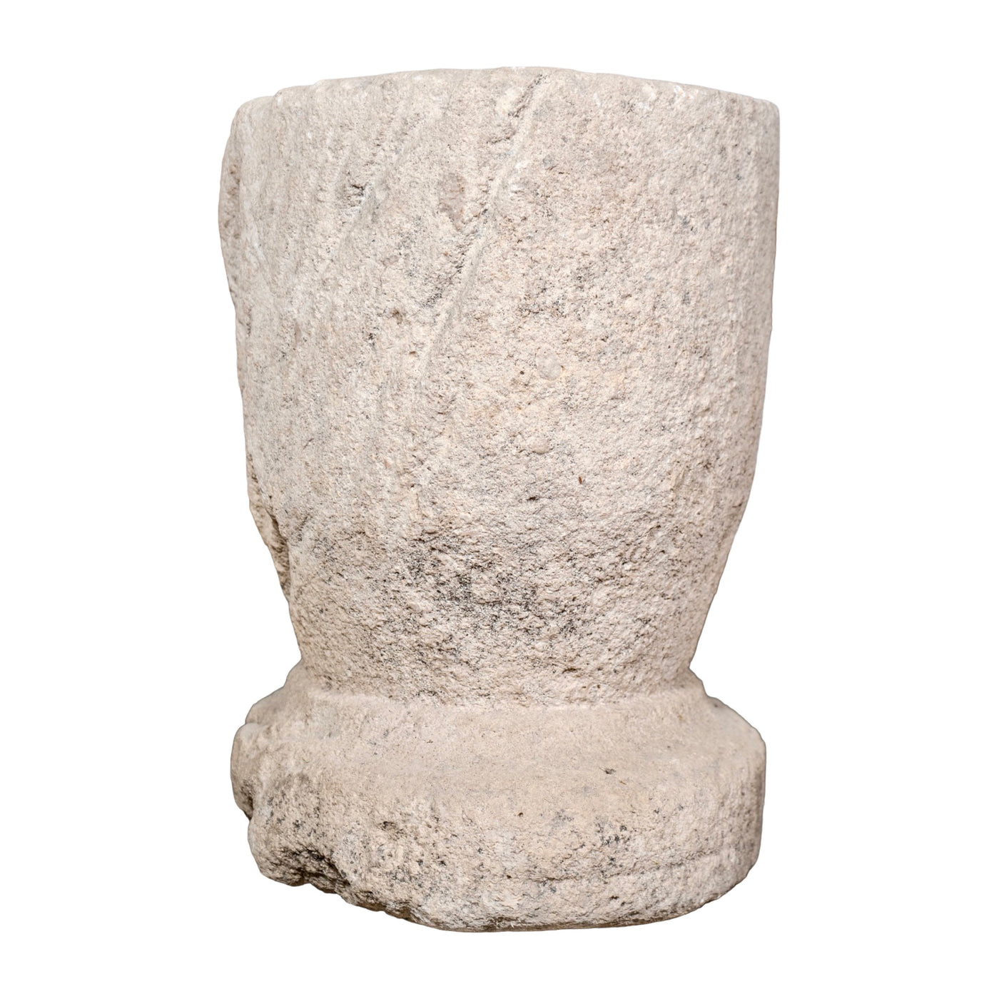 Antique French Limestone Mortar Bowl Planter (V-XLBE)