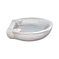 Antique French White Carrara Marble Semi Circular Sink (S-XMPQ)