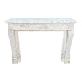 Antique French Carrara Marble Mantel (M-AHFQ)