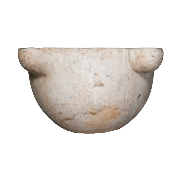 Antique French Mortar Bowl Planter (V-AJWF)