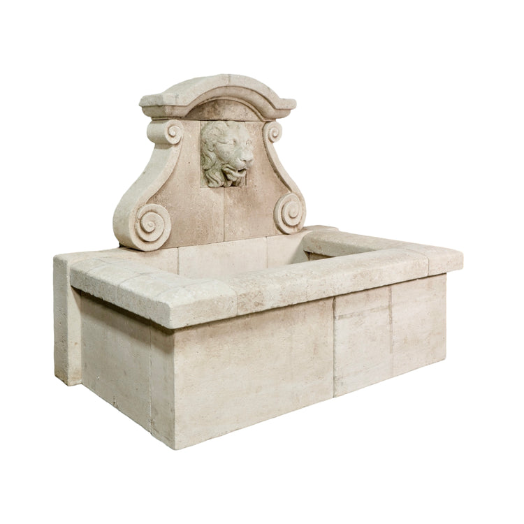 Contemporary French Limestone Wall Fountain