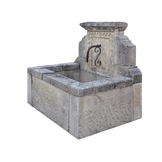 Antique French Limestone Wall Fountain (T-ZLFJ)