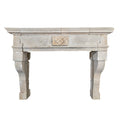 Antique French Limestone Mantel (M-TFGM)