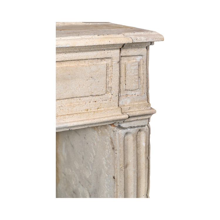 Antique French Limestone Mantel (M-DGZX)