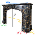 Antique Italian Portoro Black Marble Mantel (M-SALG)