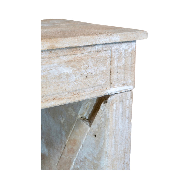 Antique French Limestone Mantel