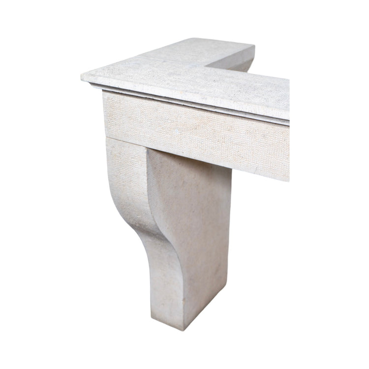 Contemporary French Travertine Mantel (M-LCH398)