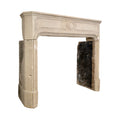 Antique French Limestone Mantel (M-KFEC)