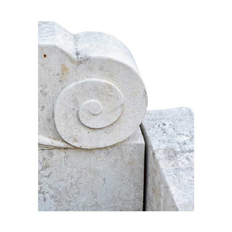 Contemporary French Limestone Wall Fountain