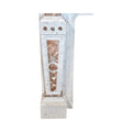 Antique French White Carrara and Royal Red Marble Mantel (MCH1072)