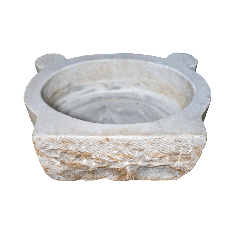 Antique French White Carrara Marble Sink