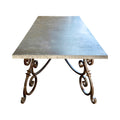 Antique Belgian Bluestone and Wrought Iron Table (TA-WGMN)