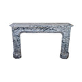 Antique French Bleu Fleuri Marble Mantel (M-FMAXC)
