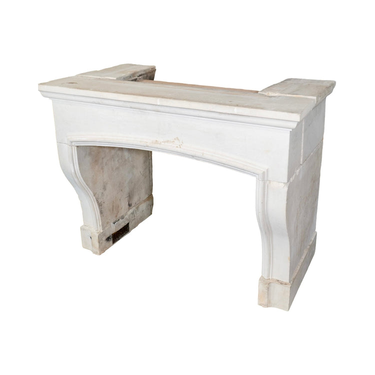 Antique French Limestone Mantel