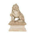 Pair of Antique French Marble Lions on Plinth Bases (GE-ZDXF)