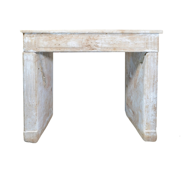 Antique French Limestone Mantel