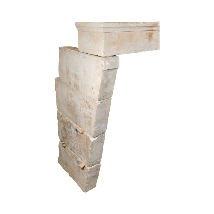 Antique French Limestone Mantel (M-VYJL)