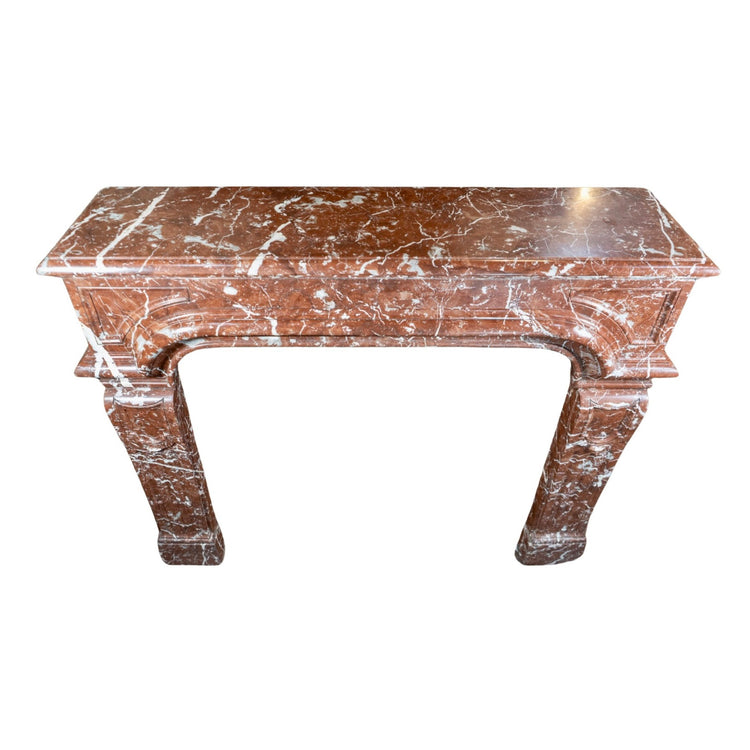 Antique French Red Griotte Marble Mantel