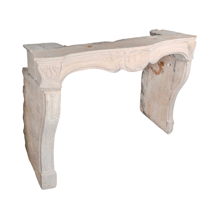Antique French Limestone Mantel (M-LZJS)