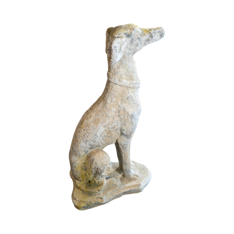 French Granite Composite Whippet Dog Sculpture