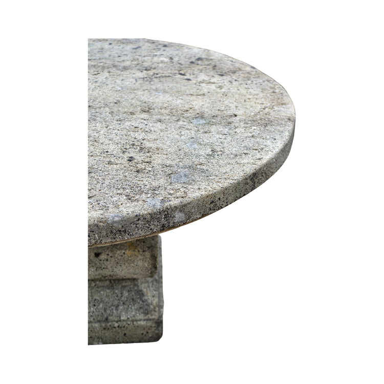 Contemporary French Limestone Table with Base (TA-BKEL)