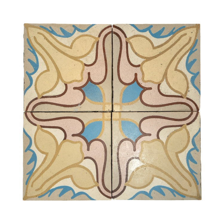 Reclaimed French Encaustic Concrete Tile