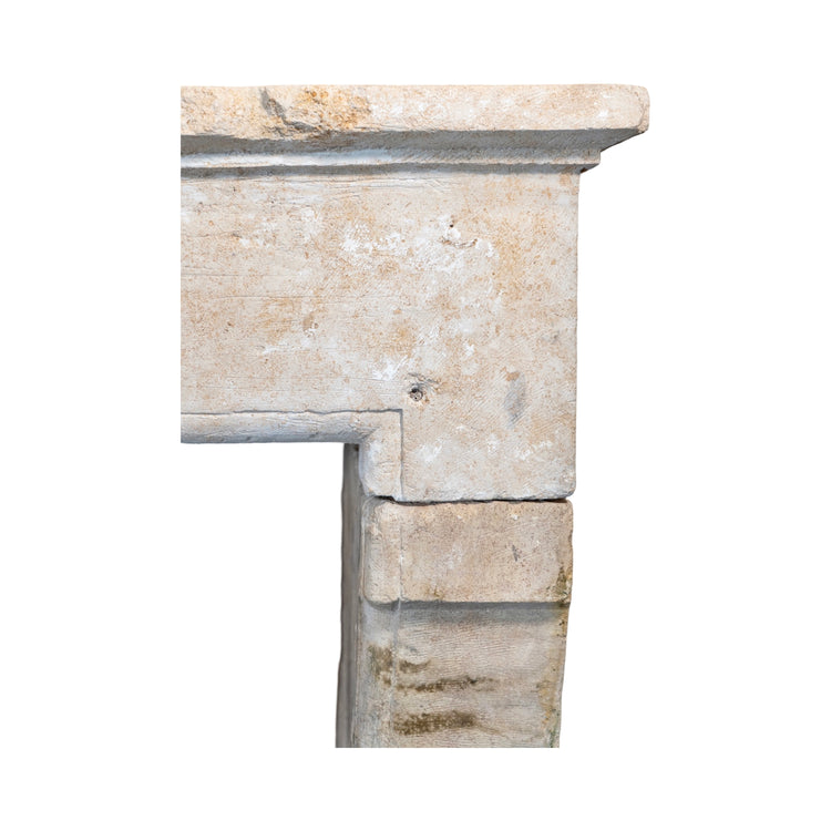 Antique French Limestone Farmhouse Mantel