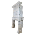 Antique French Limestone Fireplace (ALCH619)