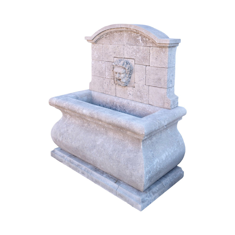 Contemporary French Limestone Bacchus Wall Fountain (FO197)