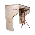 Antique French Limestone Mantel (M-QENZ)