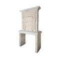Antique French Limestone Fireplace (M-P79G)