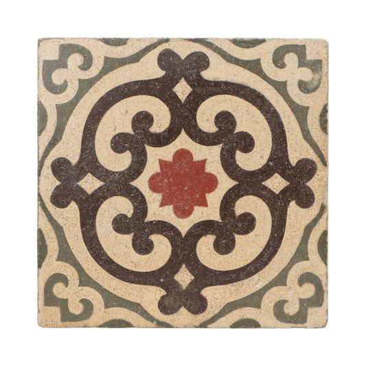 Reclaimed French Encaustic Concrete Tile