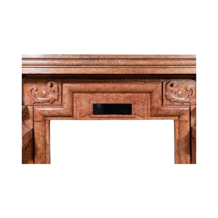 Antique French Domvrena Red Marble Mantel