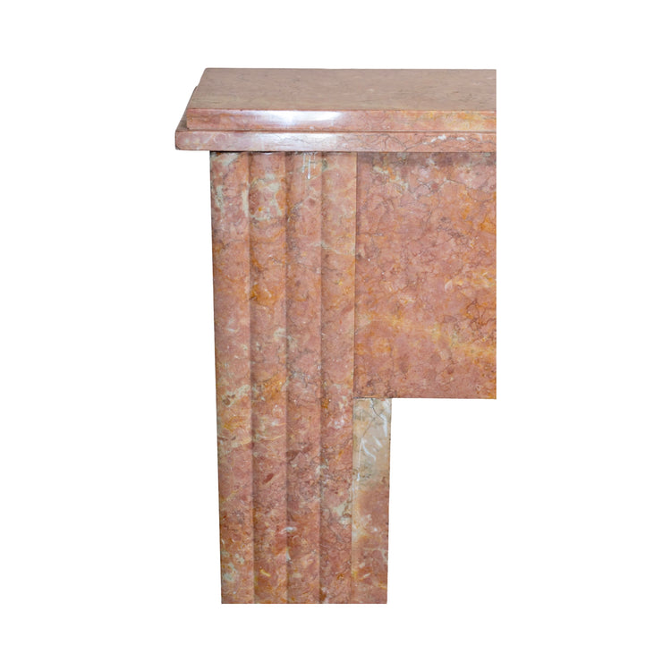 French Orange Varois Marble Mantel