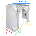Antique French White Veined Carrara Marble Mantel (M-HREA)