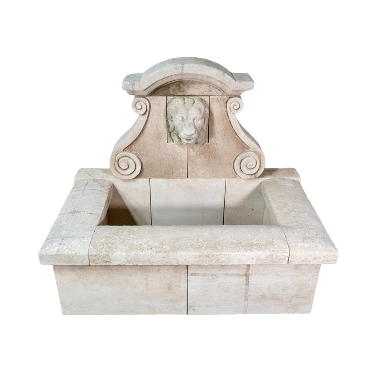 Contemporary French Limestone Wall Fountain