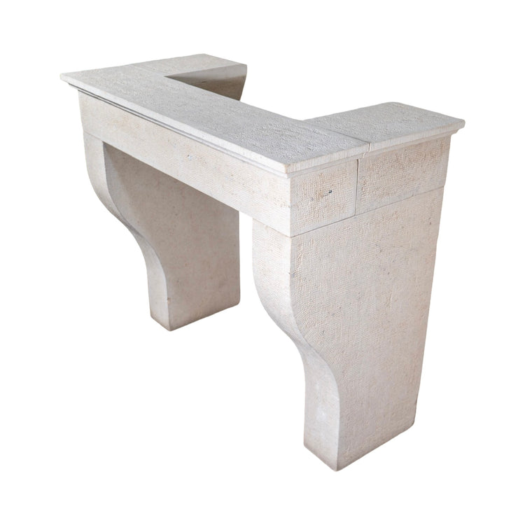 Contemporary French Travertine Mantel (M-LCH398)