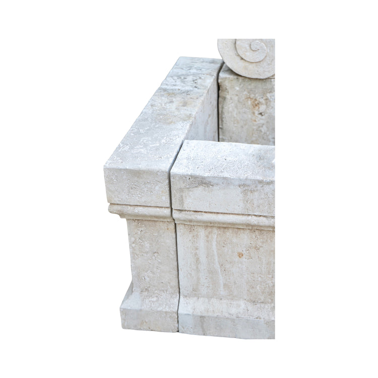 Contemporary French Limestone Wall Fountain