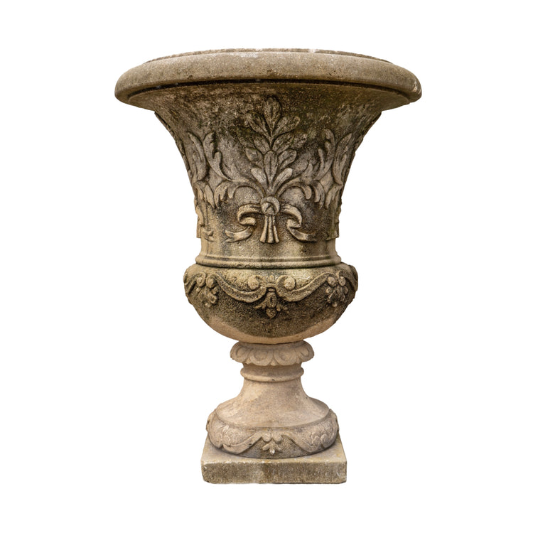 Italian Limestone Planter with Base