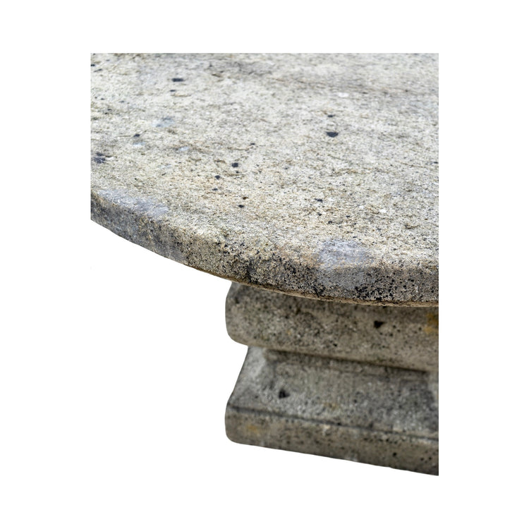 Contemporary French Limestone Table with Base (TA-BKEL)