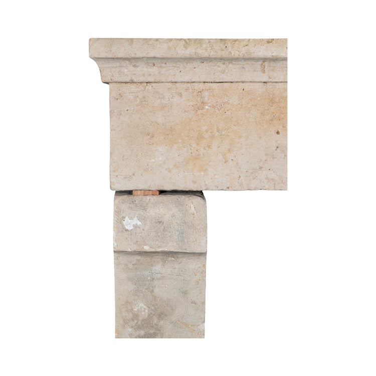 Antique French Limestone Mantel (M-VYJL)