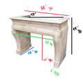 Antique French Limestone Mantel (M-EYZV)