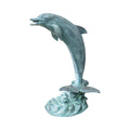 Pair of French Bronze Dolphin Sculpture Fountain (F-CRFA)