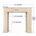 Antique French Limestone Fireplace Mantel – Rustic Minimalist Design (M-11L)