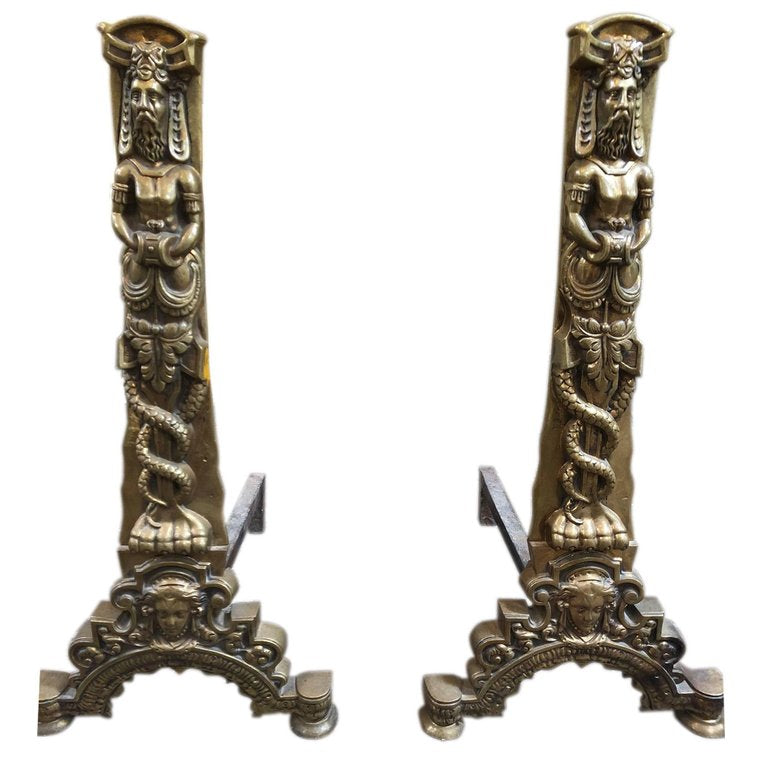 Pair of French Bronze Chenets (ACW60009)