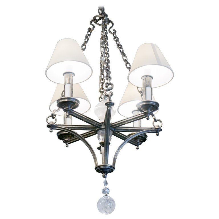 Antique French Metal Chandelier (L74)