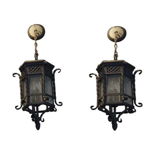 Pair of Small Hanging Lanterns